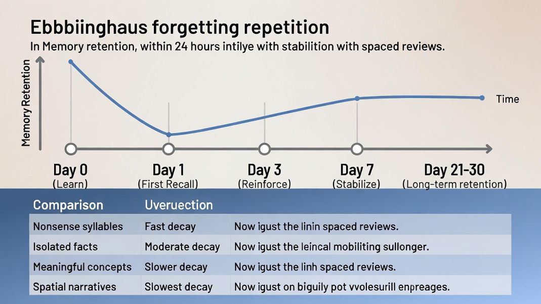 Normal Memory Decay Graph The Ebbinghaus Forgetting Curve & Spaced Repetition Guide- memoryOS